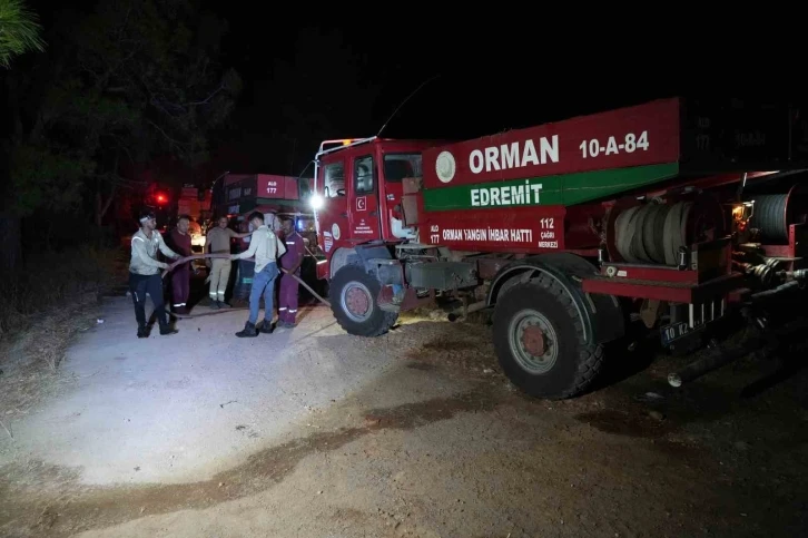 Ayvalık’ta ki orman yangını kontrol altına alındı