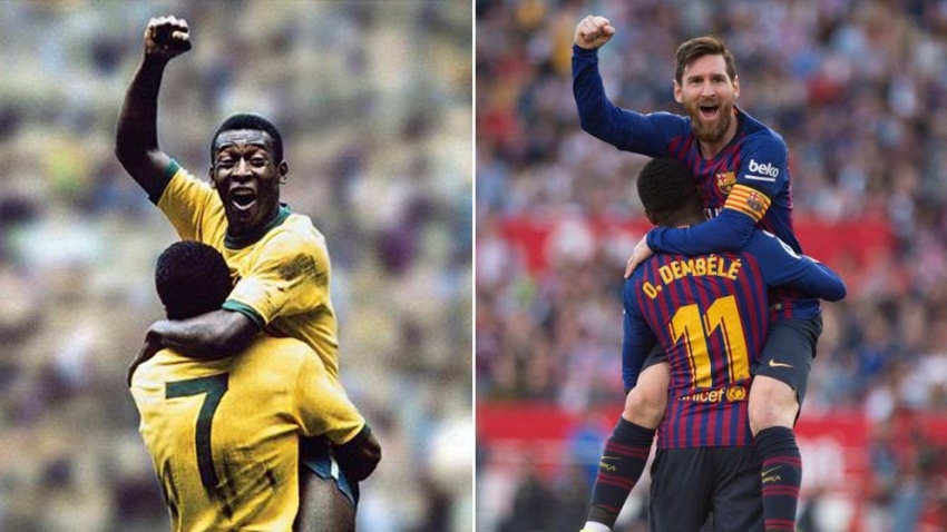 Messi, Pele’yi yakaladı. 