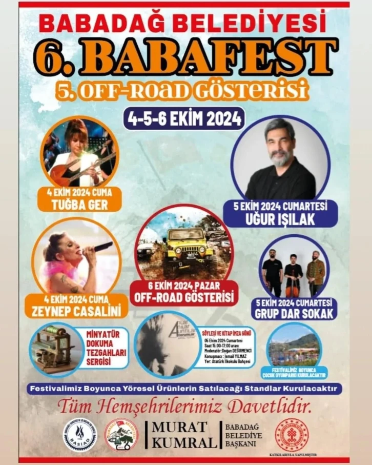 Babadağ’da 6. Babafest ve 5. Off-Road Şöleni için geri sayım başladı
