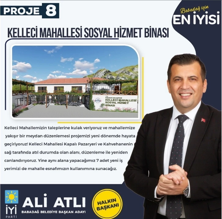 Başkan Atlı’dan Kelleci Mahallesine sosyal hizmet binası müjdesi
