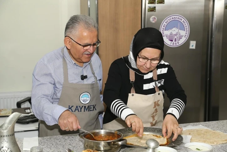 Başkan Büyükkılıç, eşi ile ’Kayseri Yağlaması’ yaptı
