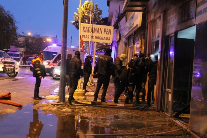 Bayburt’ta cam balkon üretimi yapılan iş yerinde patlama
