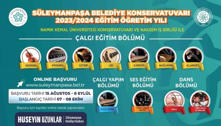 Belediye Konservatuvarı kayıtları başladı
