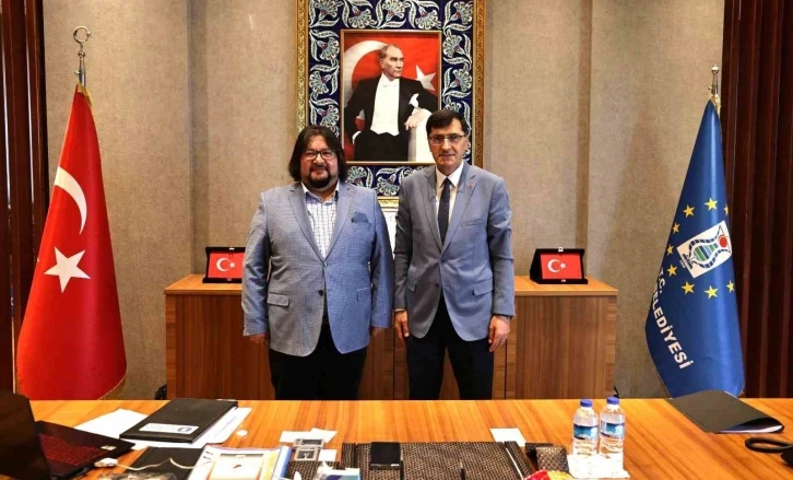 Birleşmiş Milletler Büyükelçisi Hasan Ali Çertik, Başkan Eyüp Kahveci’yi ziyaret etti
