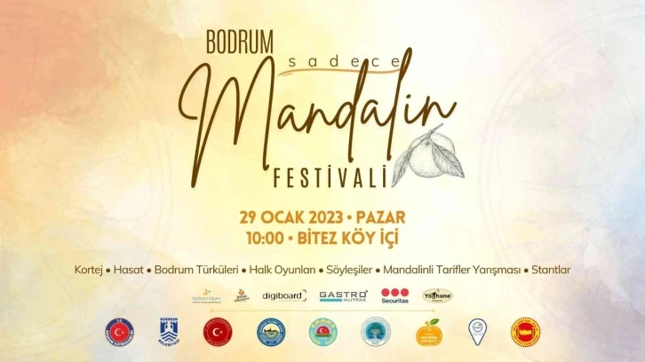 Bodrum’da, “Sadece Mandalin Festivali 2023” hafta sonu yapılacak
