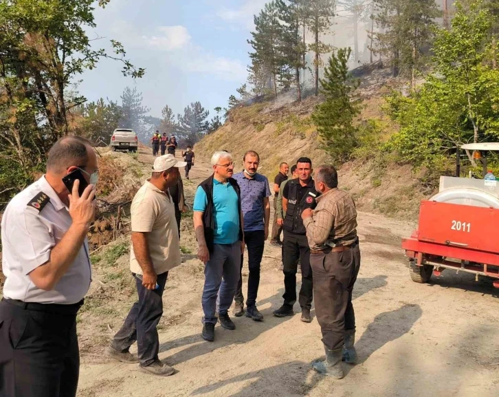 Bolu’da orman yangınına müdahale sürüyor
