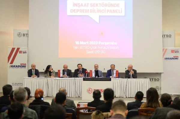 BTSO’da, ‘İnşaat Sektöründe Deprem Bilinci’ paneli düzenlendi