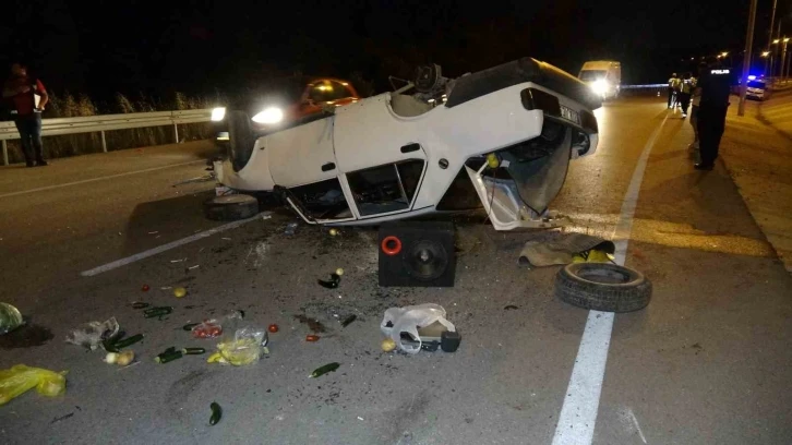 Burdur’da kontrolden çıkan araç takla atıp karşı şeride geçti: 1 ölü, 1 yaralı
