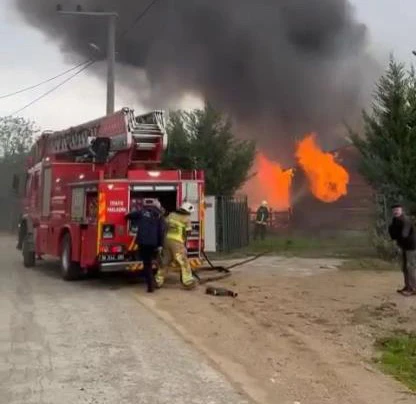 Bursa'da bulunan Doğal Yaşam Çiftliği'nde yangın