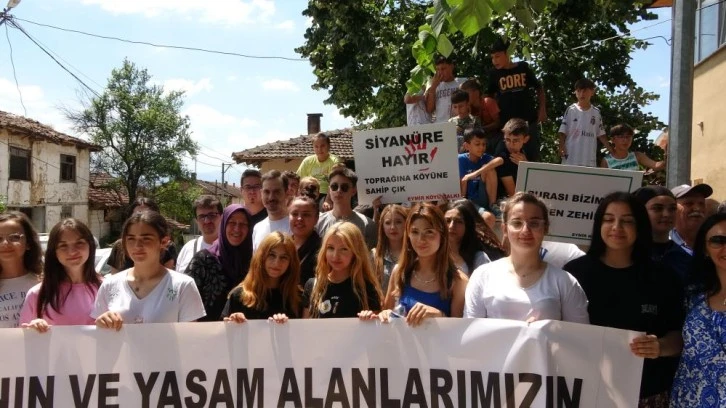 Bursa'da köylülerden altın madenine protesto 