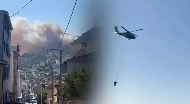 Bursa'da televizyon ve radyo vericilerinin bulunduğu Gündoğdu'da orman yangını 