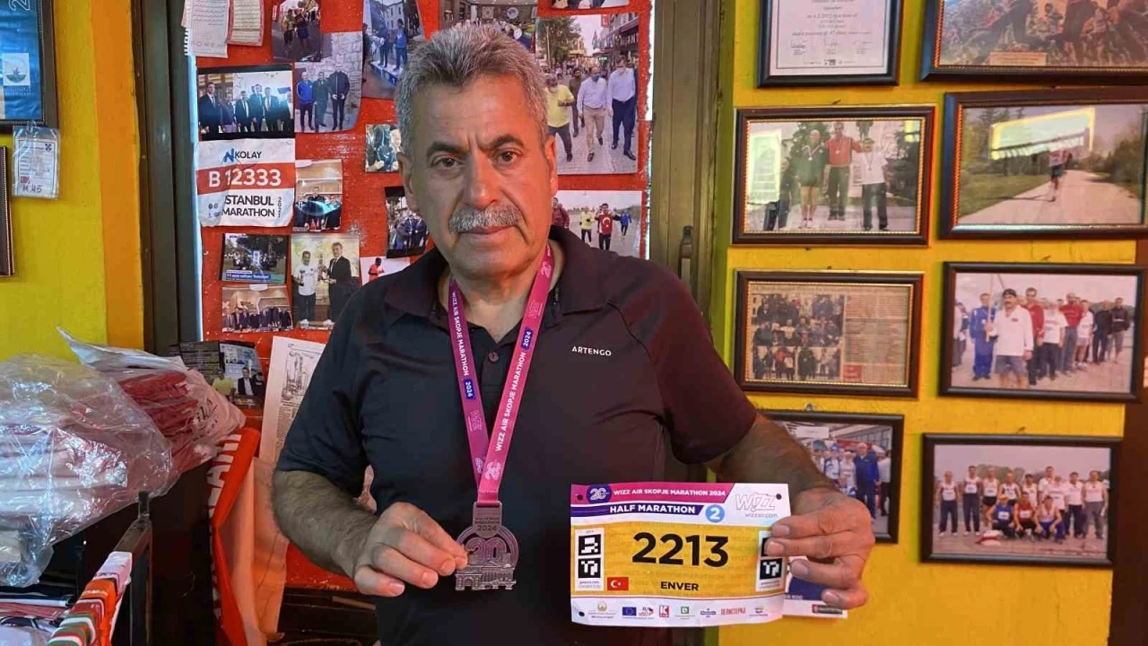 Bursalı esnaf yarı maratonda Türkiye’yi temsil etti