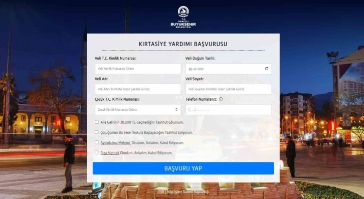 Büyükşehir ilkokul 1. sınıf öğrencilerine kırtasiye yardımı yapacak
