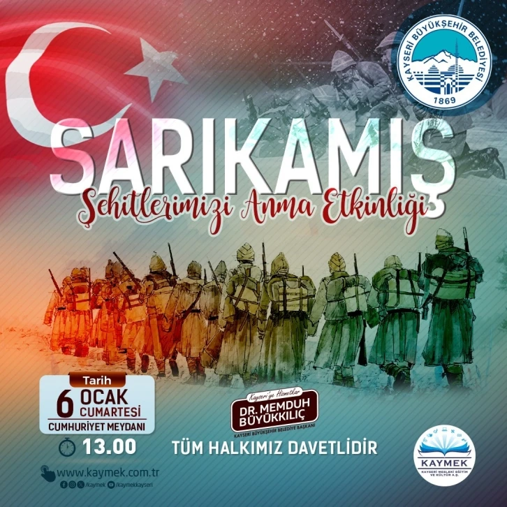 Büyükşehir KAYMEK, Sarıkamış Şehitlerini anacak
