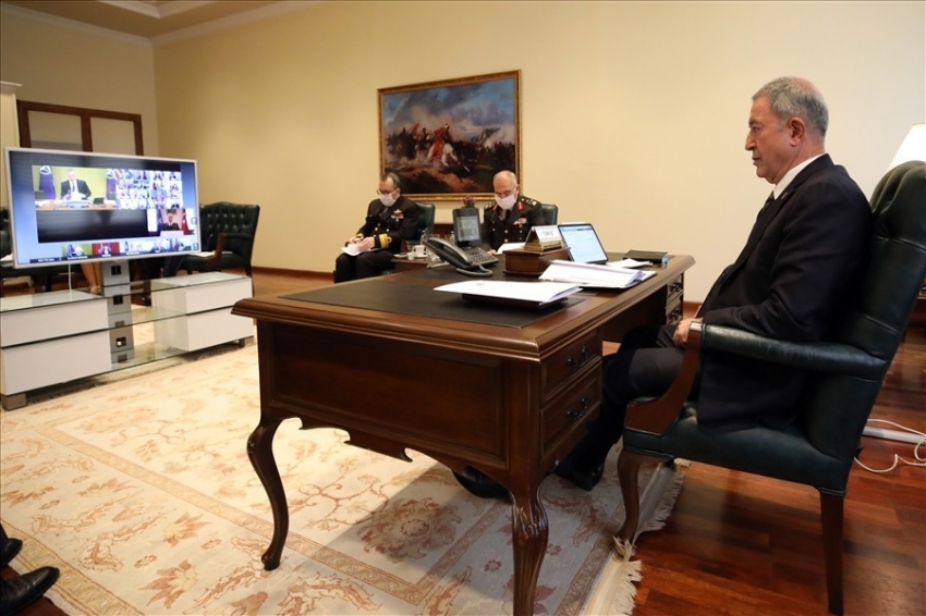 Bakan Akar, video konferansla NATO Savunma Bakanları Toplantısı’na katıldı