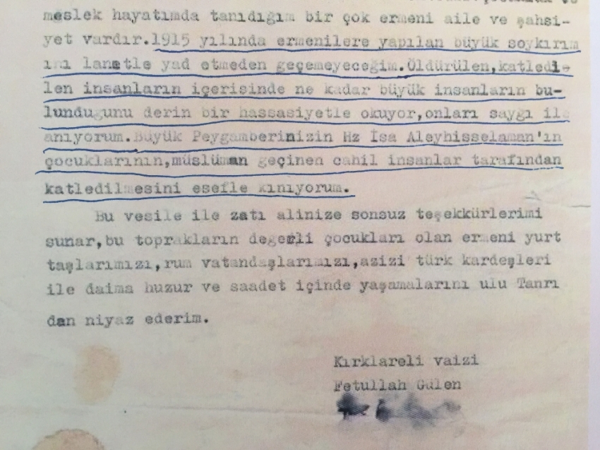 FETÖ 1965’de "sözde Ermeni soykırımını" tanımış