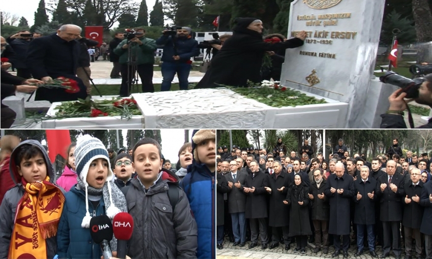 Mehmet Akif Ersoy kabri başında anıldı