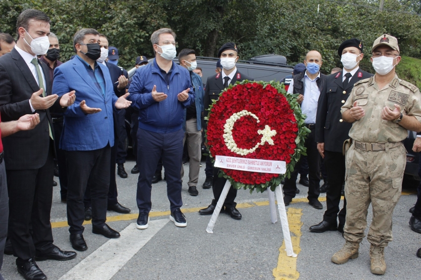 Giresun’da selde şehit olan 5’i jandarma 6 kişi anıldı