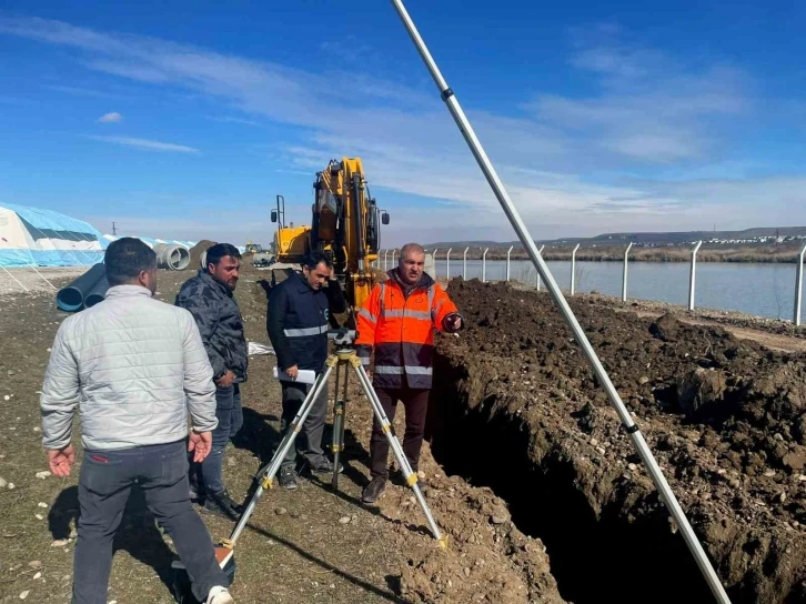 Çadır kentte içme suyu ve altyapı çalışmaları sürüyor
