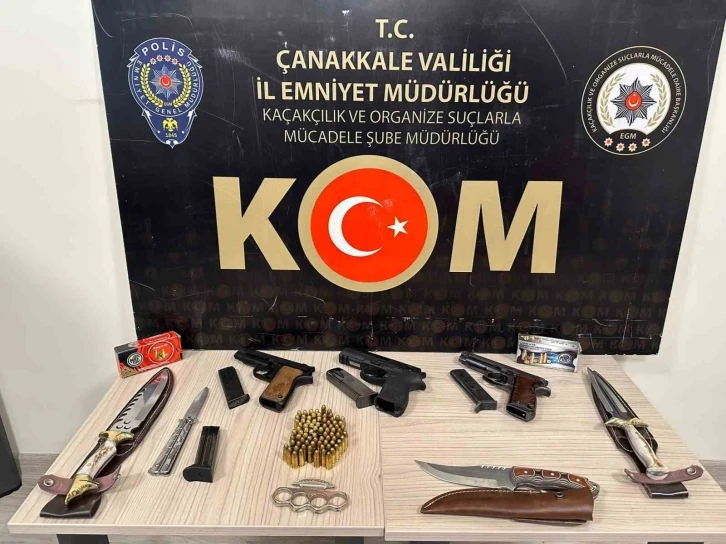 Çanakkale’de silah kaçakçılığı operasyonuna 2 tutuklama