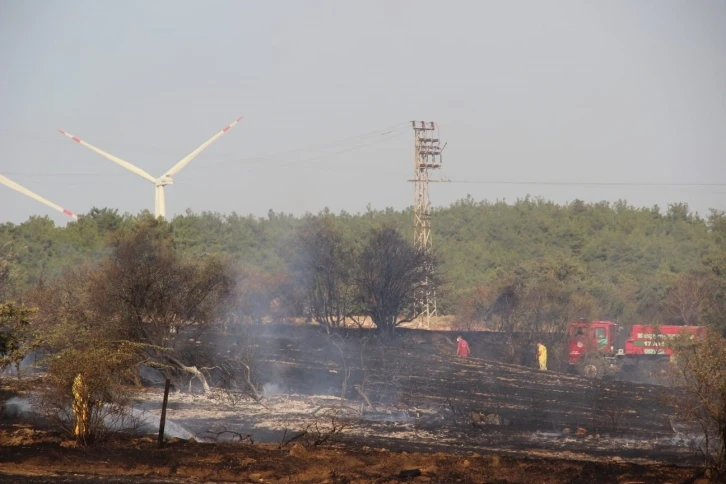 Çanakkale’de tarım arazisinde yangın
