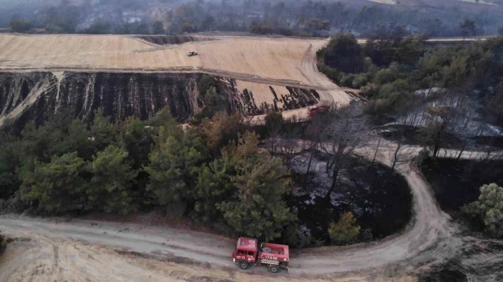 Çanakkale’de yangının boyutu gün ağarınca ortaya çıktı
