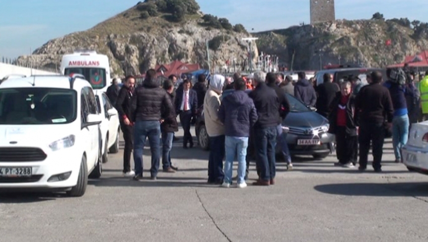 Sahile koşan mürettebat yakınları sinir krizi geçirdi