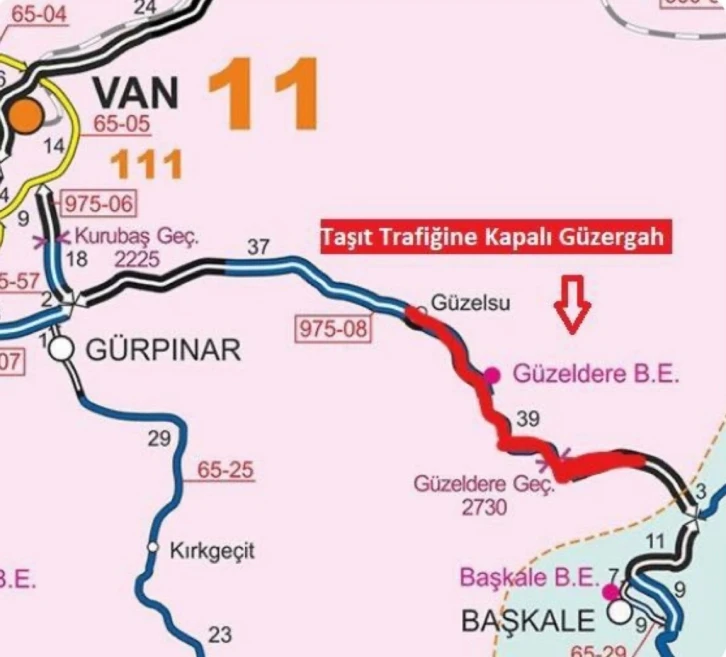 Çığ riski nedeniyle Van-Hakkari karayolu ulaşıma kapatıldı
