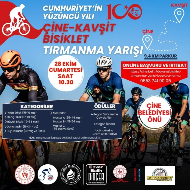 Çine’de pedallar cumhuriyetin yüzüncü yılı için çevrilecek
