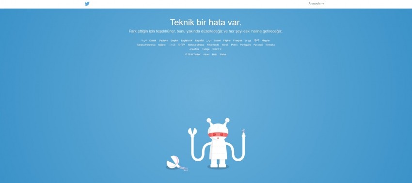 Twitter çöktü!