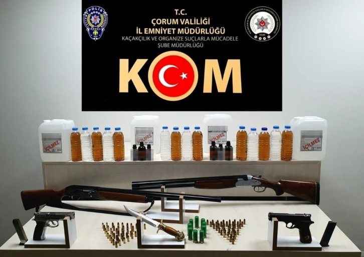 Çorum polisinden alkollü içki operasyonu
