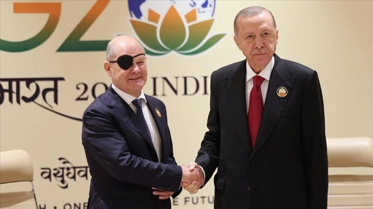 Cumhurbaşkanı Erdoğan, Almanya Başbakanı Scholz ile görüştü