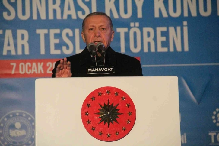 Erdoğan’dan Manavgat’ta yapılan konutların hak sahiplerine müjde