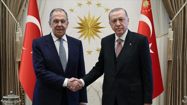 Cumhurbaşkanı Erdoğan, Rusya Dışişleri Bakanı Lavrov'u kabul etti