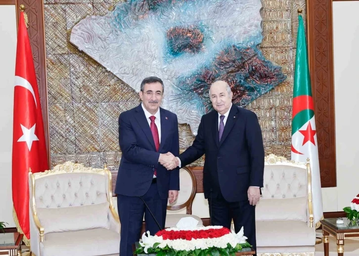 Cumhurbaşkanı Yardımcısı Yılmaz, Cezayir Cumhurbaşkanı Abdülmecid Tebbun bir araya geldi
