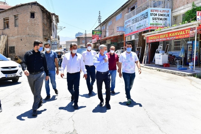 Başkan Çınar, sanayi yol çalışmasını inceledi