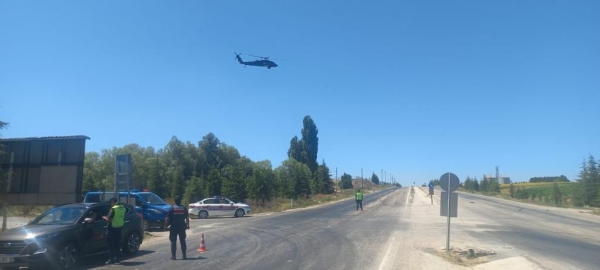 Helikopter destekli trafik denetiminde 6 bin 460 TL para cezası uygulandı