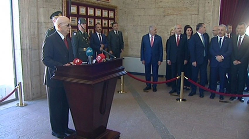 Devlet erkanı Anıtkabir’de