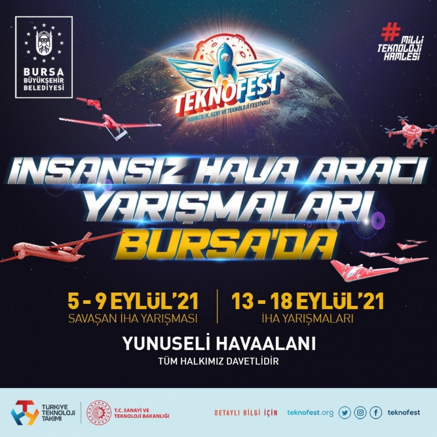 TEKNOFEST 2021 İHA yarışları Bursa’da yapılacak