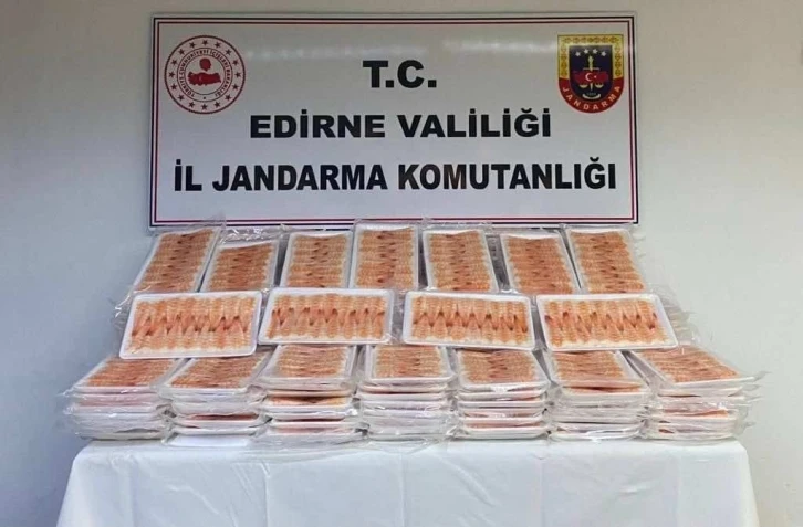 Edirne’de 400 adet karides ve uyuşturucu madde ele geçirildi
