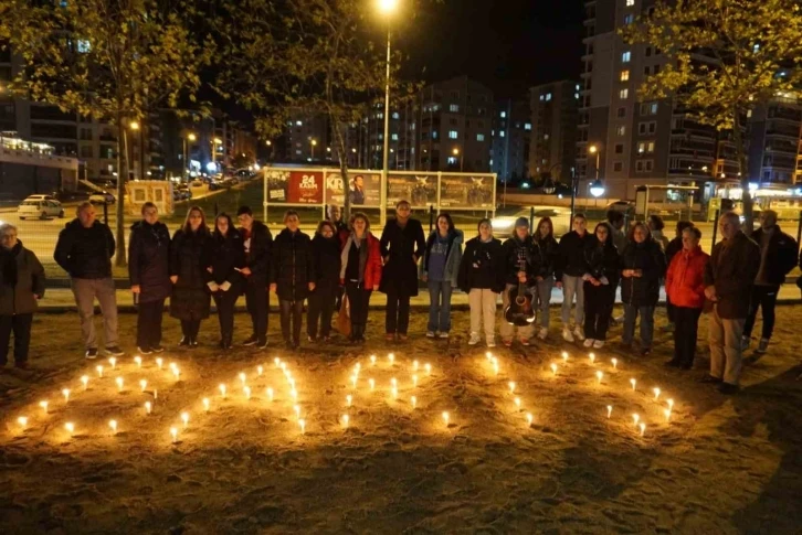 Edirne’de Gazze’de hayatını kaybeden çocukların anısına mumlar yakıldı
