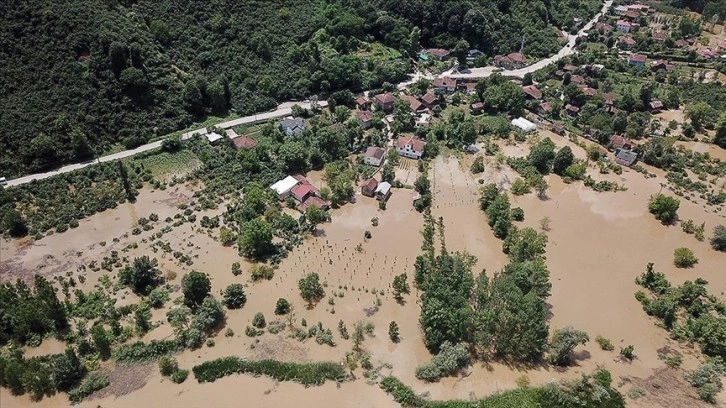 Efteni Gölü havzasındaki taşkın, tarım arazileri ve mesire alanlarını suyla doldurdu