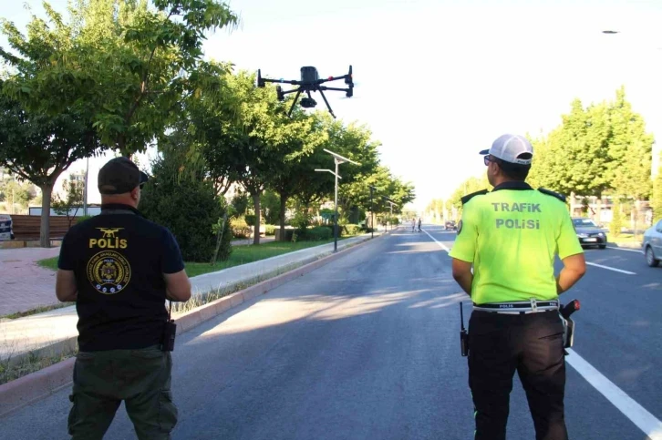 Elazığ’da dron destekli trafik denetimi
