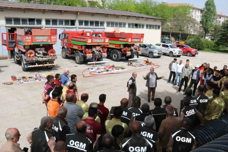 Elazığ’da yangın ile mücadele eğitimleri sürüyor
