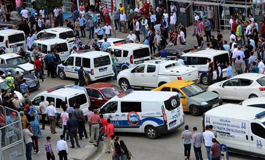 Erzurum’da meydan muharebesi gibi kavga