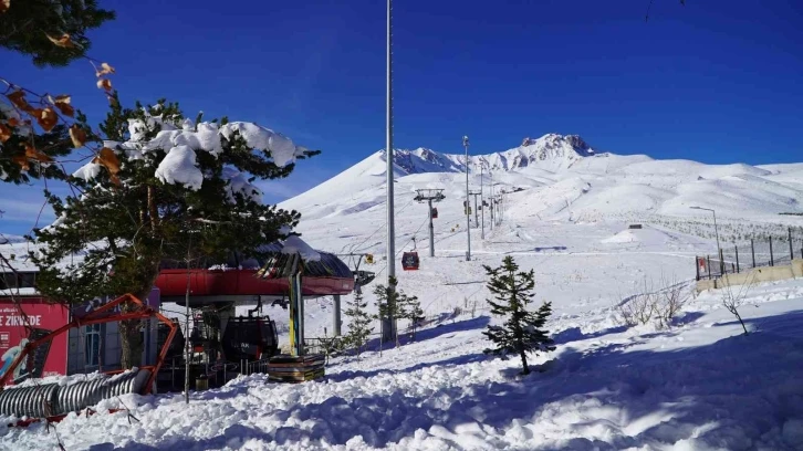 Erciyes’te muhteşem kış manzarası
