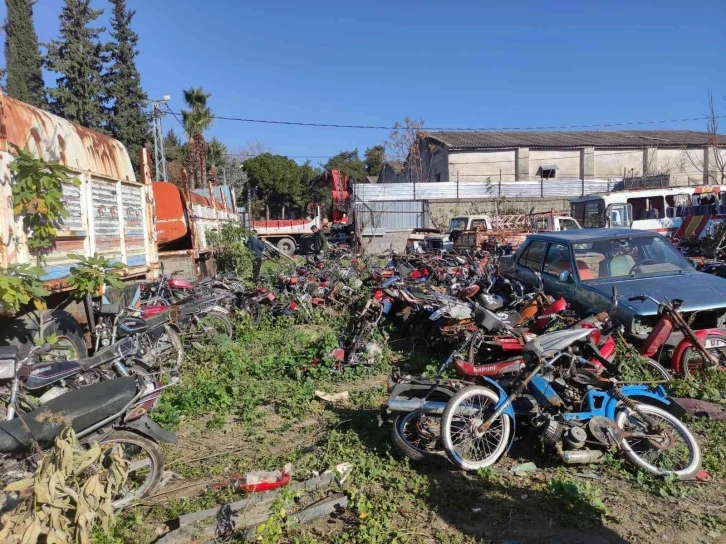 Erzin’de trafikten men edilen 250 motosiklet silah endüstrisinde kullanılacak
