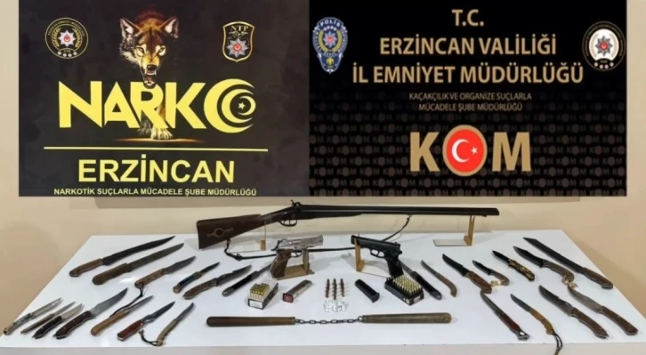 Erzincan’da 8 adrese eş zamanlı operasyon
