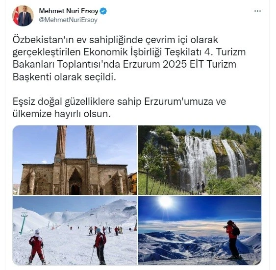 Erzurum "2025 EİT Turizm Başkenti" olarak ilan edildi, vatandaşlar sevinçle karşıladı
