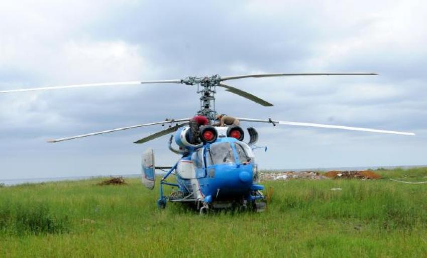 Giresun'a zorunlu iniş yapan Ukrayna helikopteri teknik ekip bekliyor